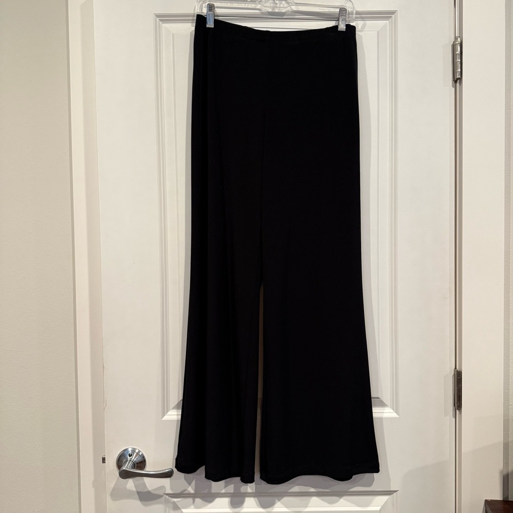 RUBY Rd. Women’s Size Small S Black Wide Flare Leg Pull On Palazzo Pants